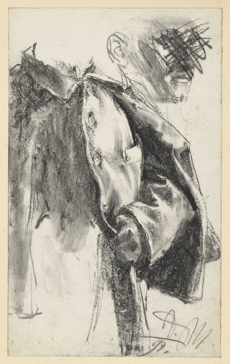 Havelock- og ansiktsstudie (sistnevnte forkastet) av Adolph Menzel