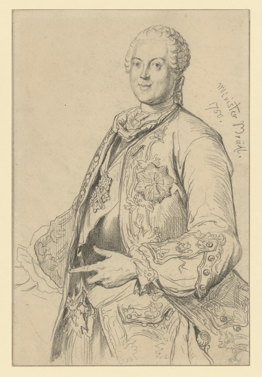 Grev Heinrich von Brühl av Adolph Menzel
