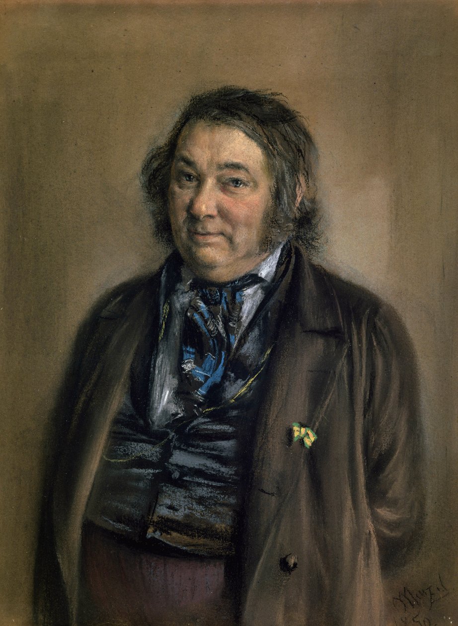 Heinrich Smidt (1798-1867) 1850 (kritt på papir) av Adolph Menzel