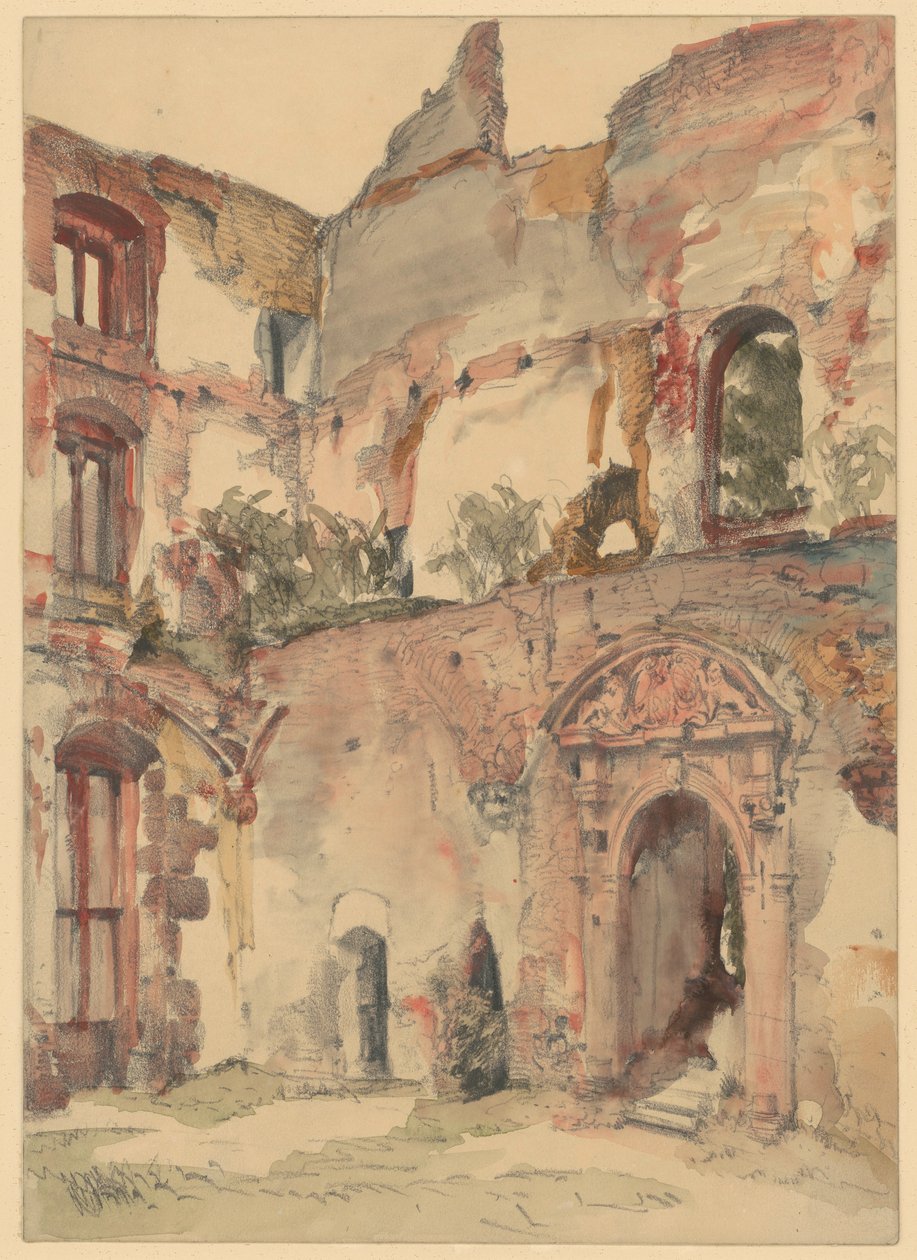 I ruinene av Heidelberg slott av Adolph Menzel