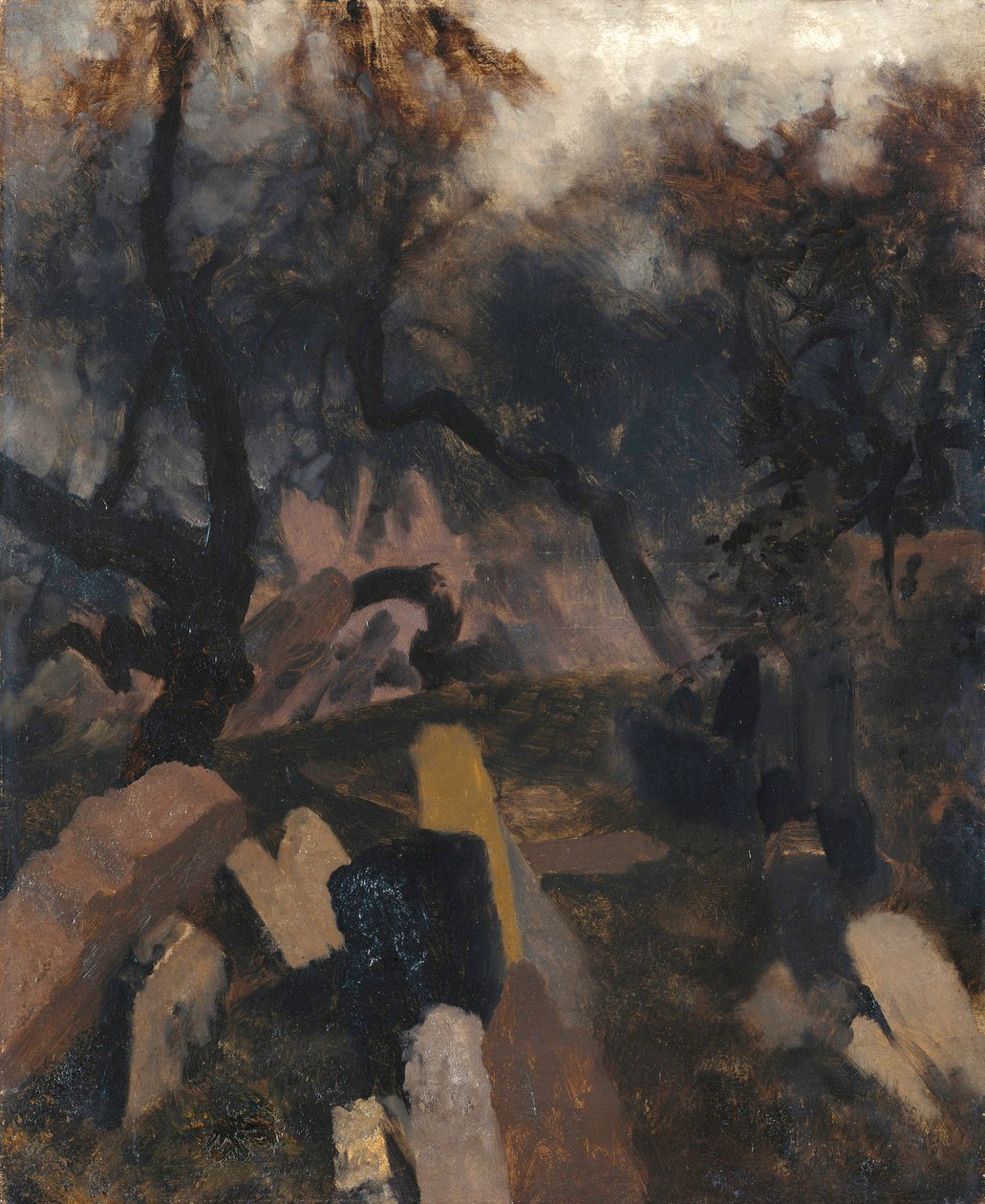 Jødisk gravlund i Praha av Adolph Menzel