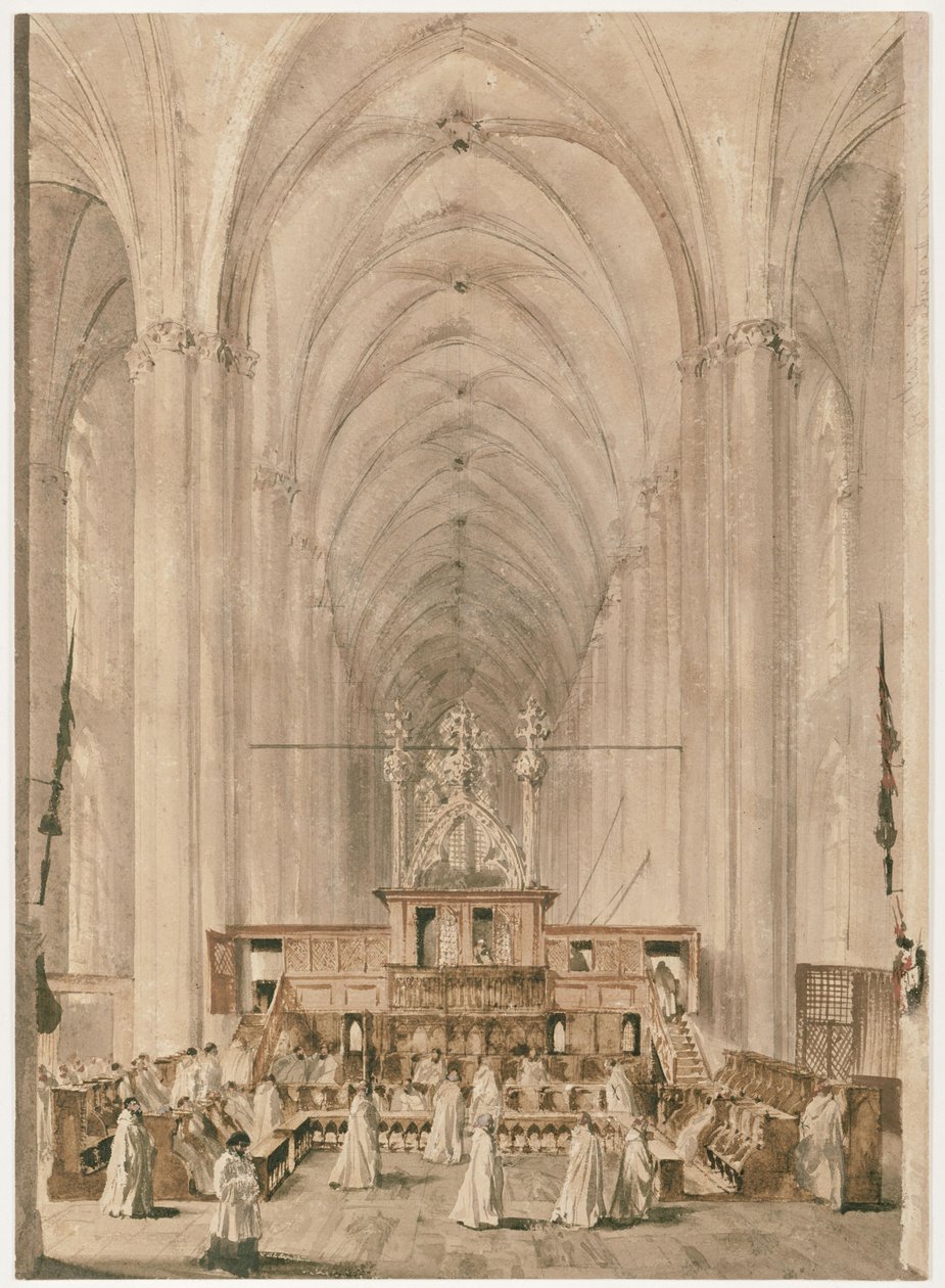 Midtskipet i St. Elisabeth-kirken i Marburg av Adolph Menzel