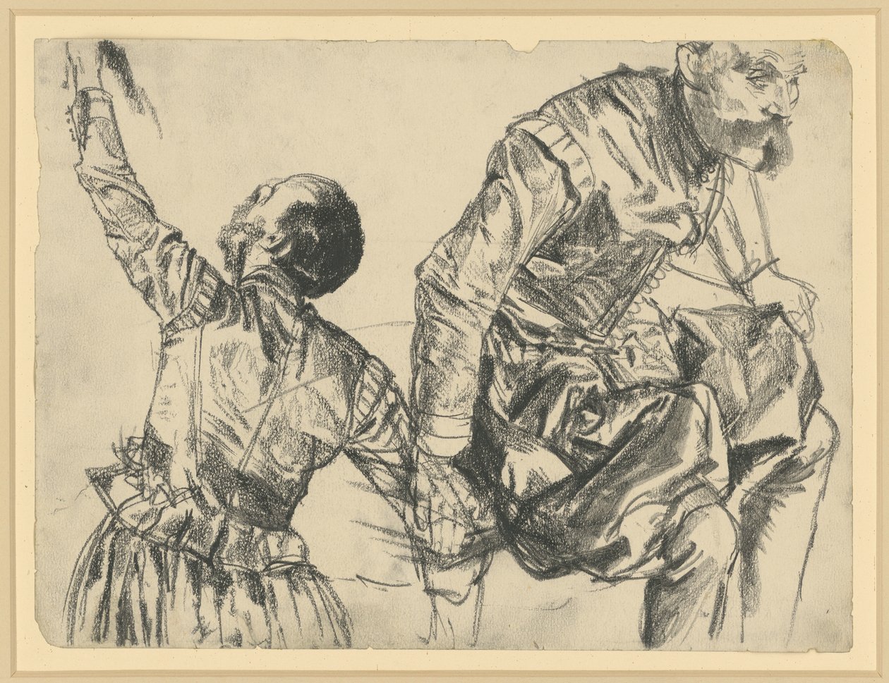 Modell i festdrakt av kurfyrste Johann Georg I av Sachsen, sett fra to vinkler, Historisk museum, Dresden av Adolph Menzel