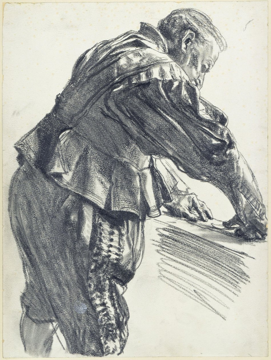 Modell i en festdrakt tilhørende kurfyrsten Johann Georg I av Sachsen, utstilt på Historisk museum i Dresden av Adolph Menzel