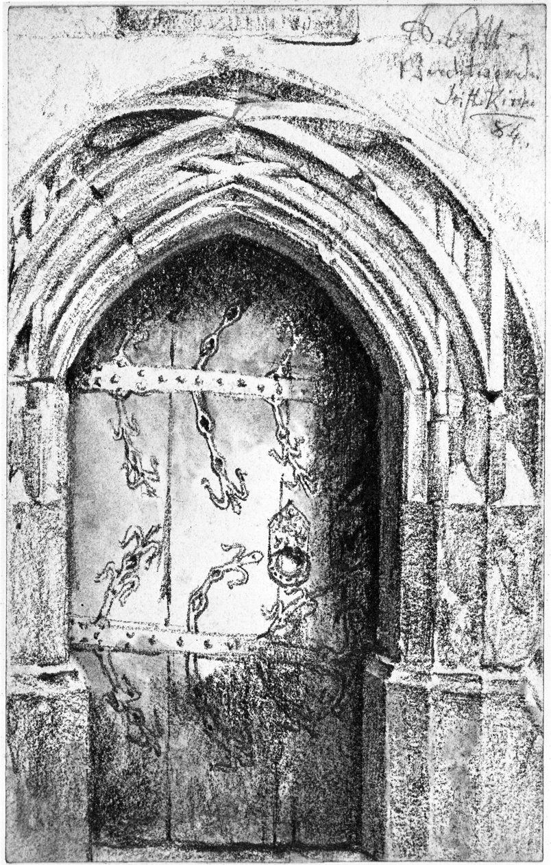 Portal i stiftskirken i Berchtesgaden av Adolph Menzel