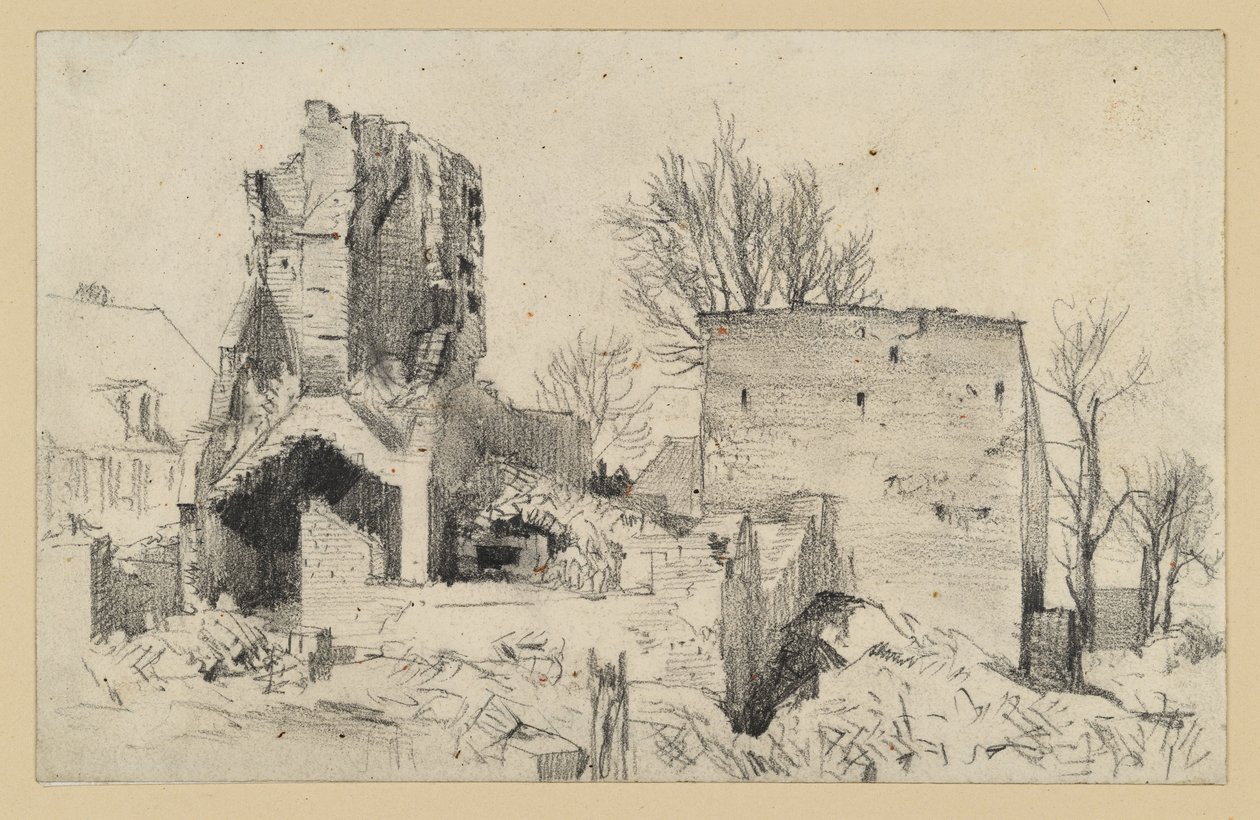 Ruinen av et hus av Adolph Menzel