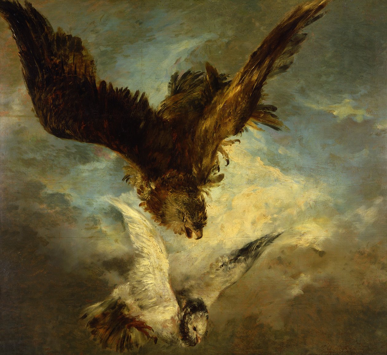 Glassmaleri for en skytterforening av Adolph Menzel