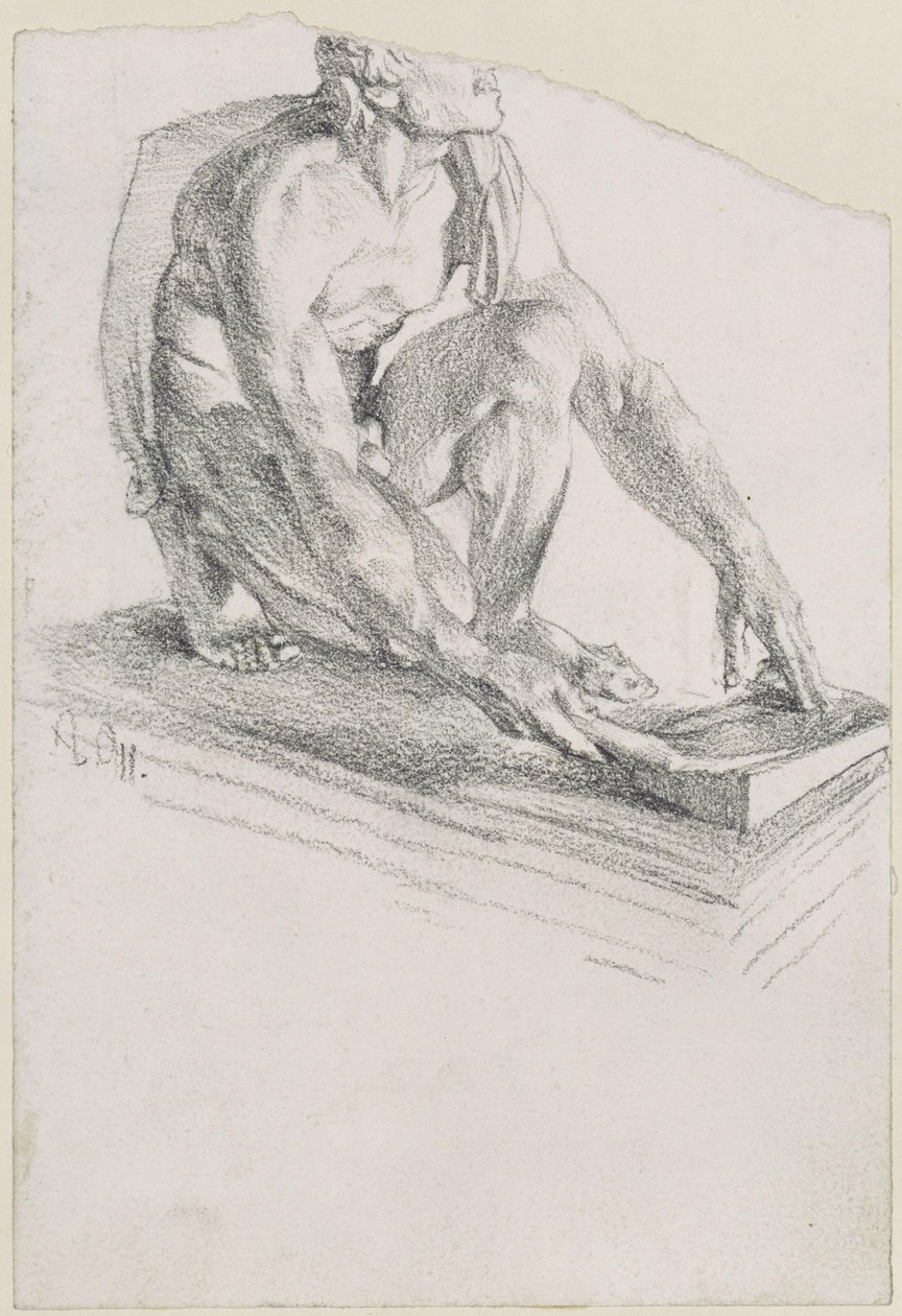 Den slipende skyten (avstøpning etter originalen i Uffiziene i Firenze) av Adolph Menzel