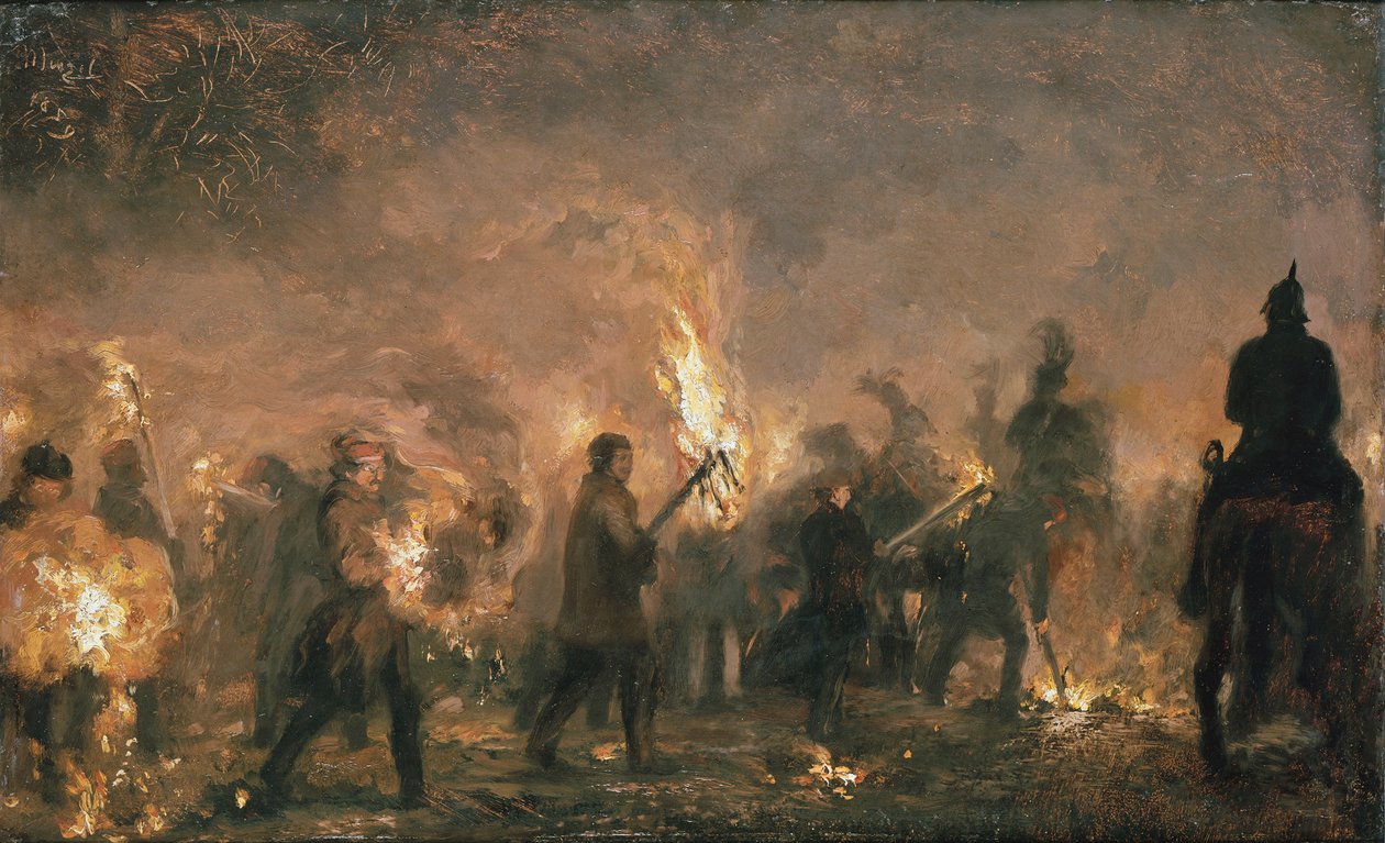 Studentfakkelopptog av Adolph Menzel