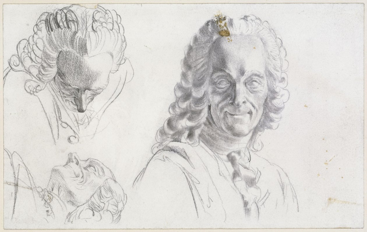Studie av Voltaire av Adolph Menzel