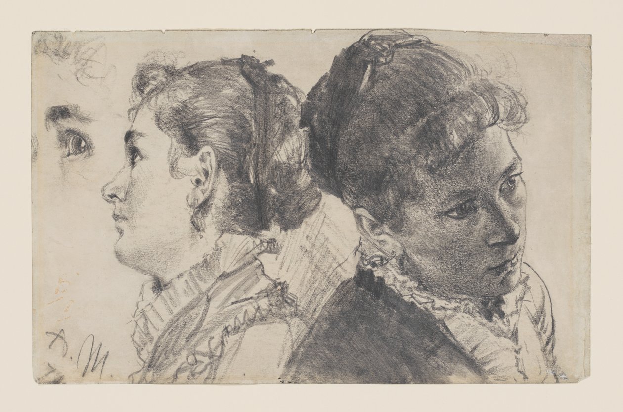 Studier av en ung kvinne av Adolph Menzel