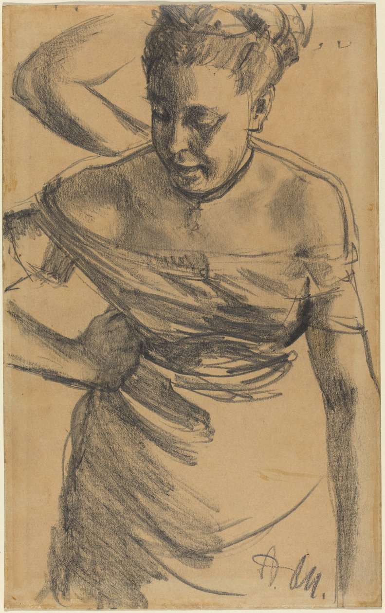 Studie av en kvinne av Adolph Menzel