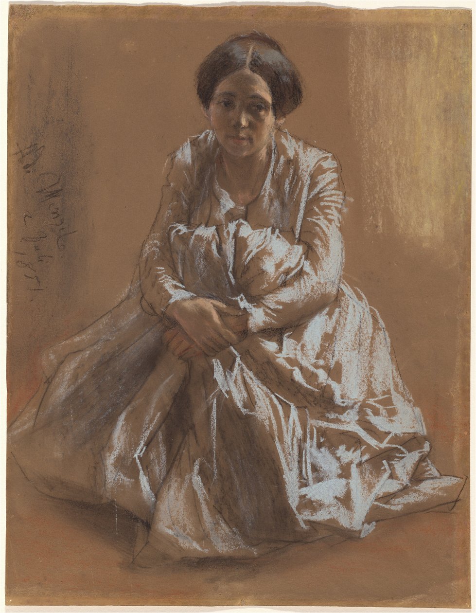 Kunstnerens søster Emilie av Adolph Menzel