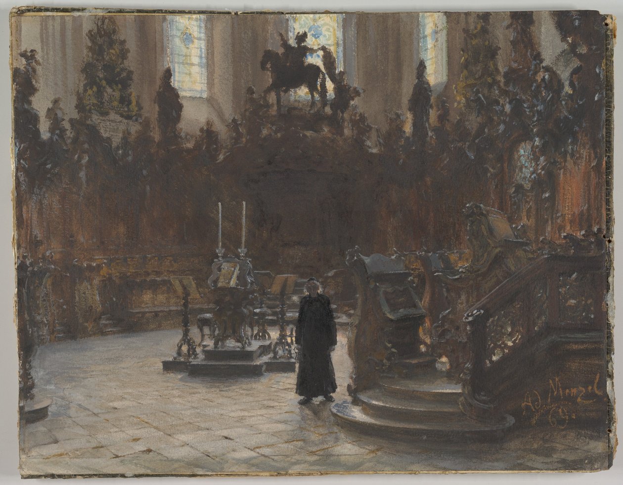 Korbankene i katedralen i Mainz av Adolph Menzel