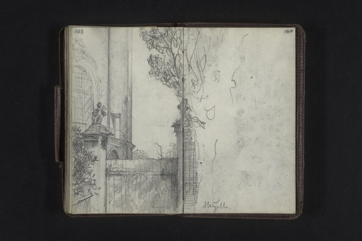 Port ved siden av klosterkirken i Neuzelle av Adolph Menzel