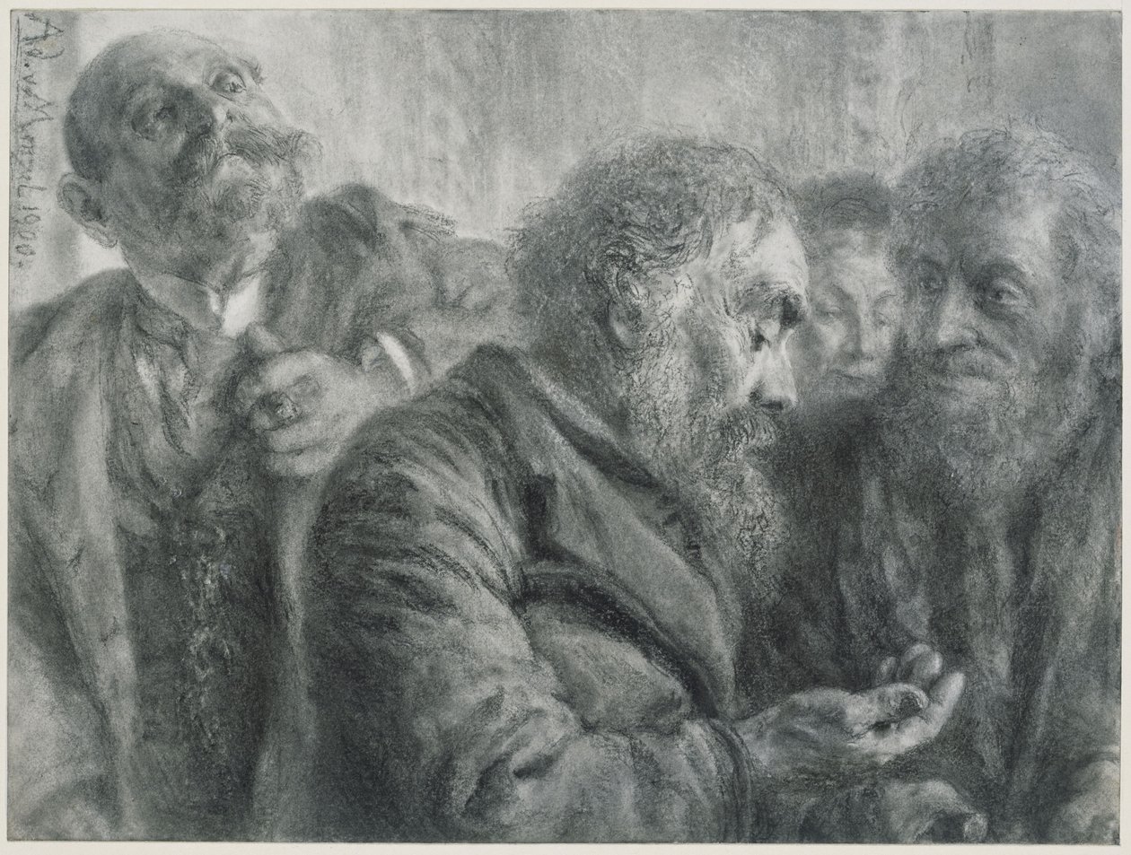 Fire gamle menn av Adolph Menzel