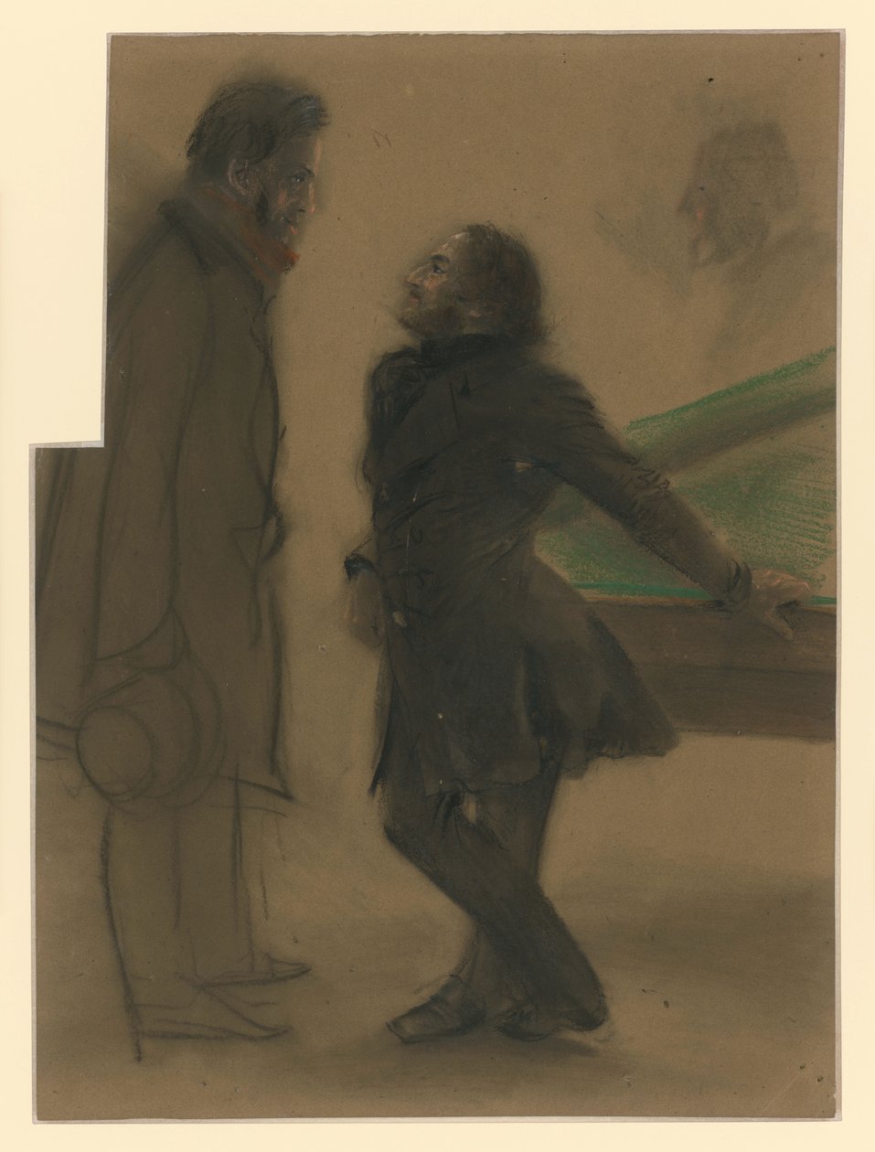 To herrer ved biljardbordet av Adolph Menzel
