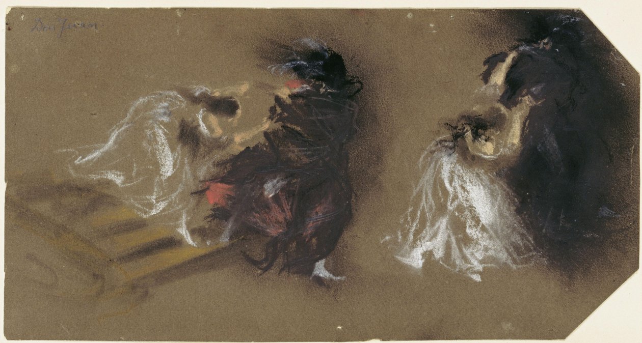 To scener fra Mozarts «Don Giovanni» av Adolph Menzel