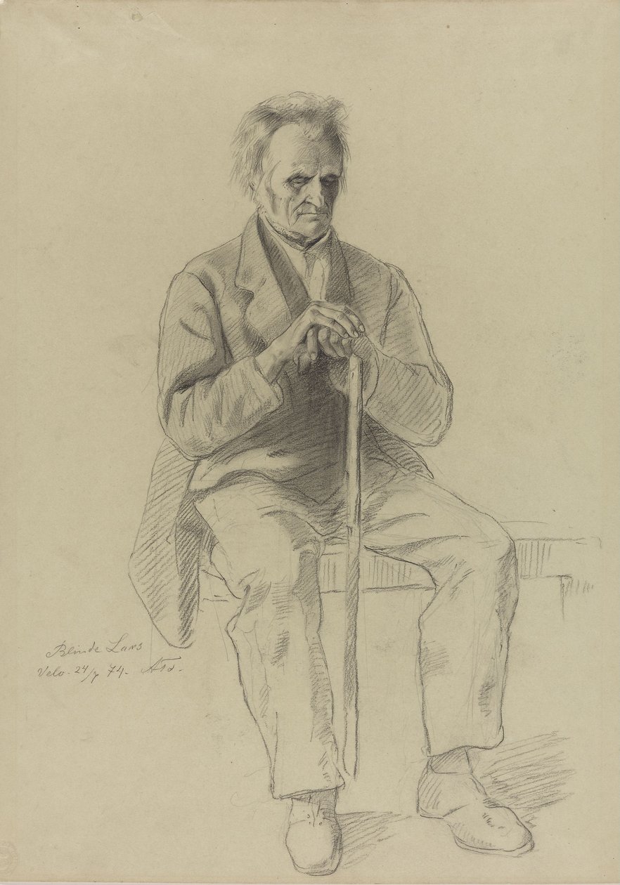 «Blinde Lars» av Adolph Tidemand