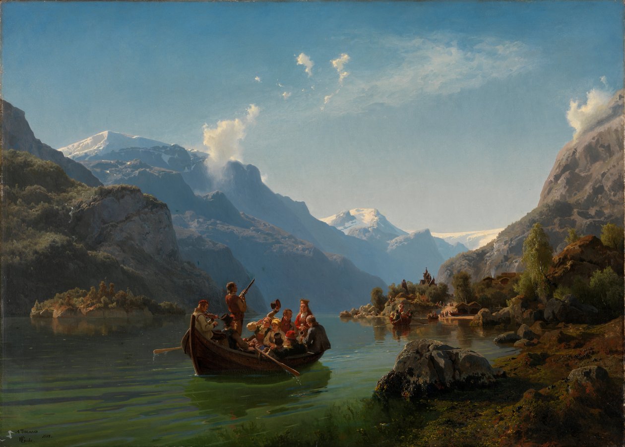 Bridal journey in Hardanger av Adolph Tidemand