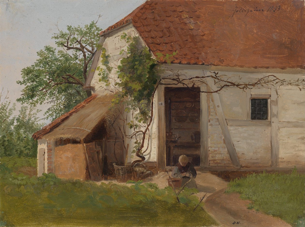 Farm at Goldsheim av Adolph Tidemand