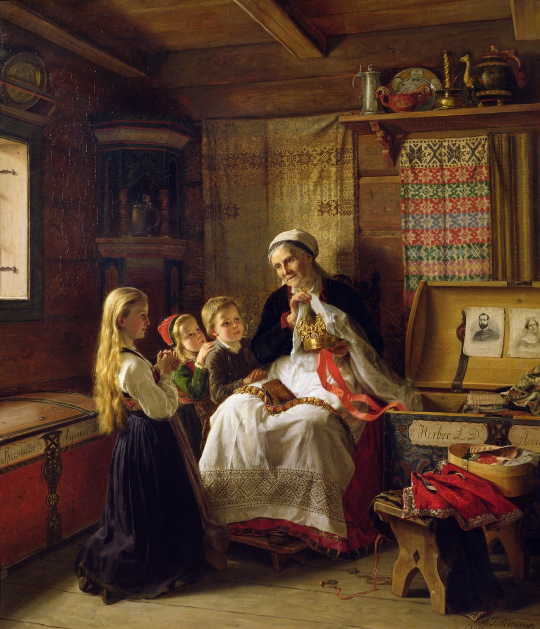 Bestemors bryllupskrone av Adolph Tidemand