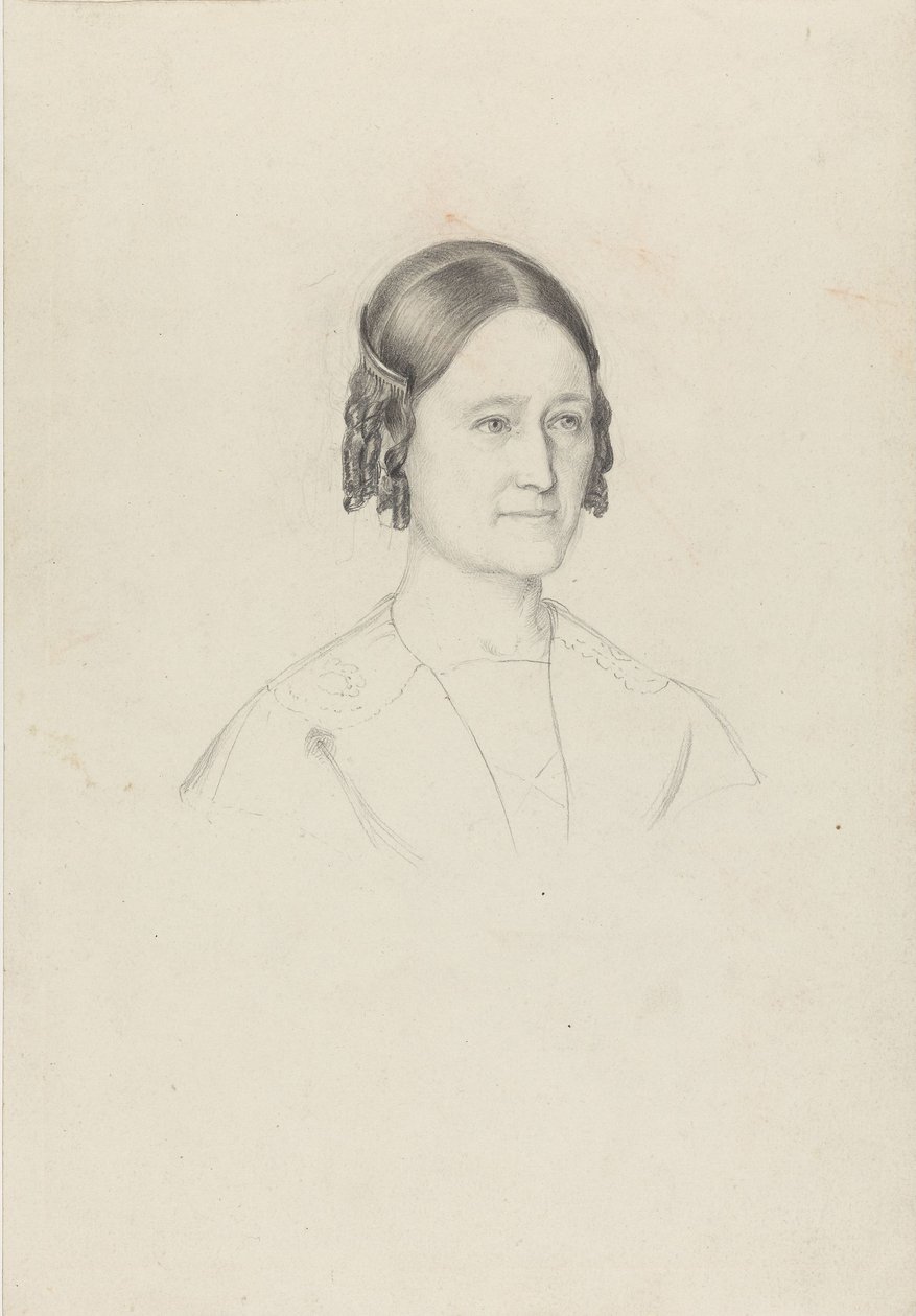 Kunstnerens kone, Johanne Tidemand av Adolph Tidemand