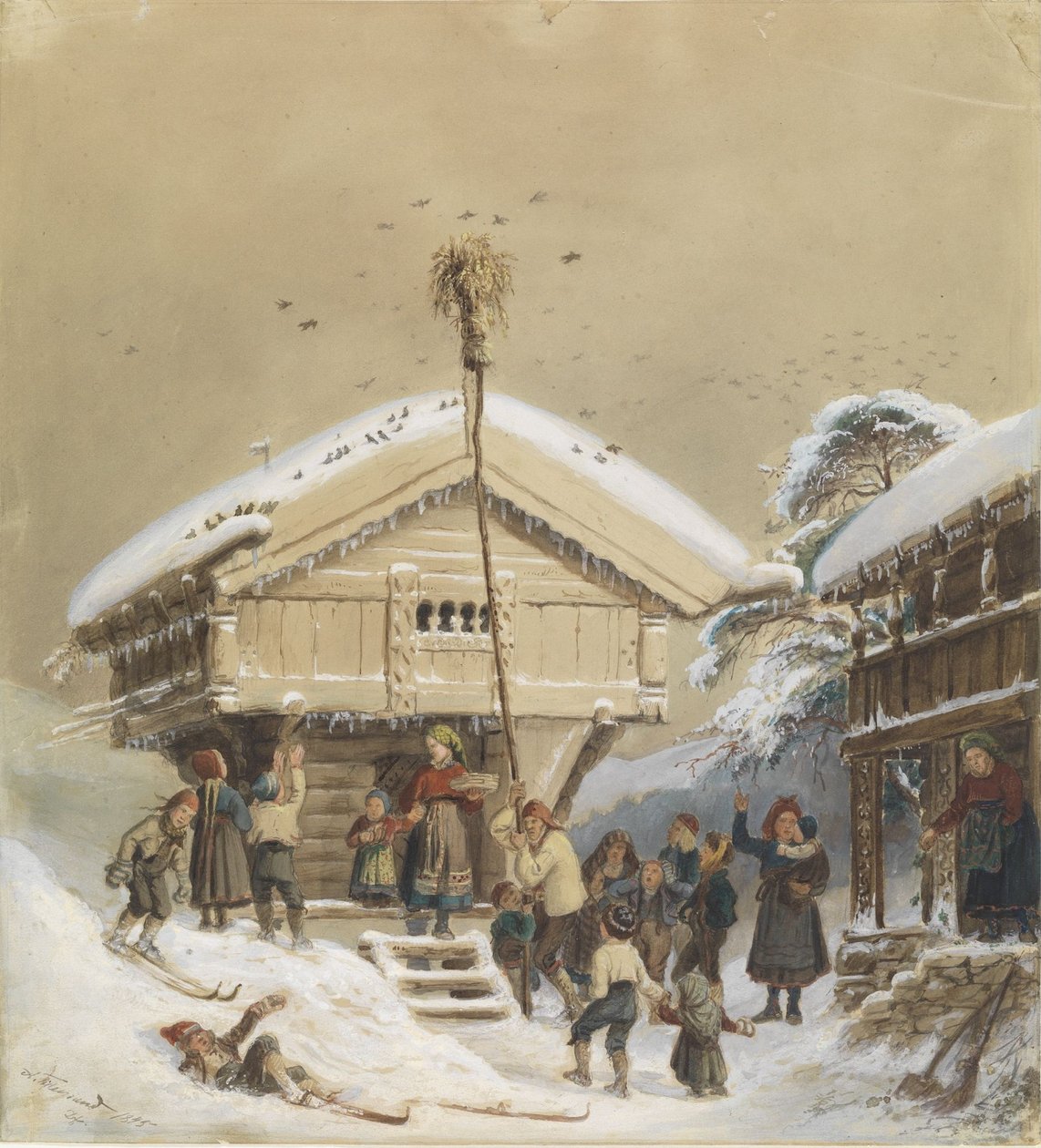 Norsk juleskikk av Adolph Tidemand