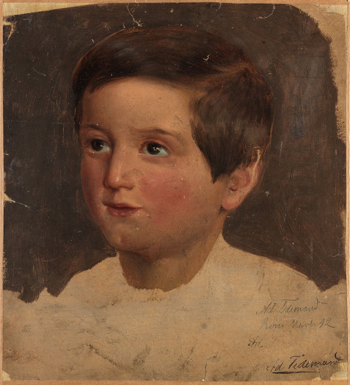 Portrettstudie av en gutt av Adolph Tidemand