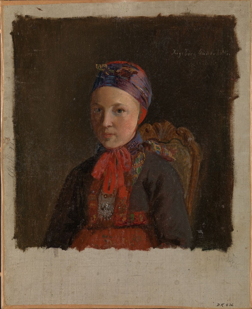 Portrett av Ingeborg Anderdatter Gulsvig av Adolph Tidemand