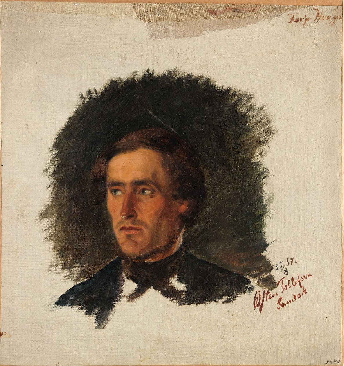 Portrett av bonden Østen Tollefsen fra Sandaak av Adolph Tidemand