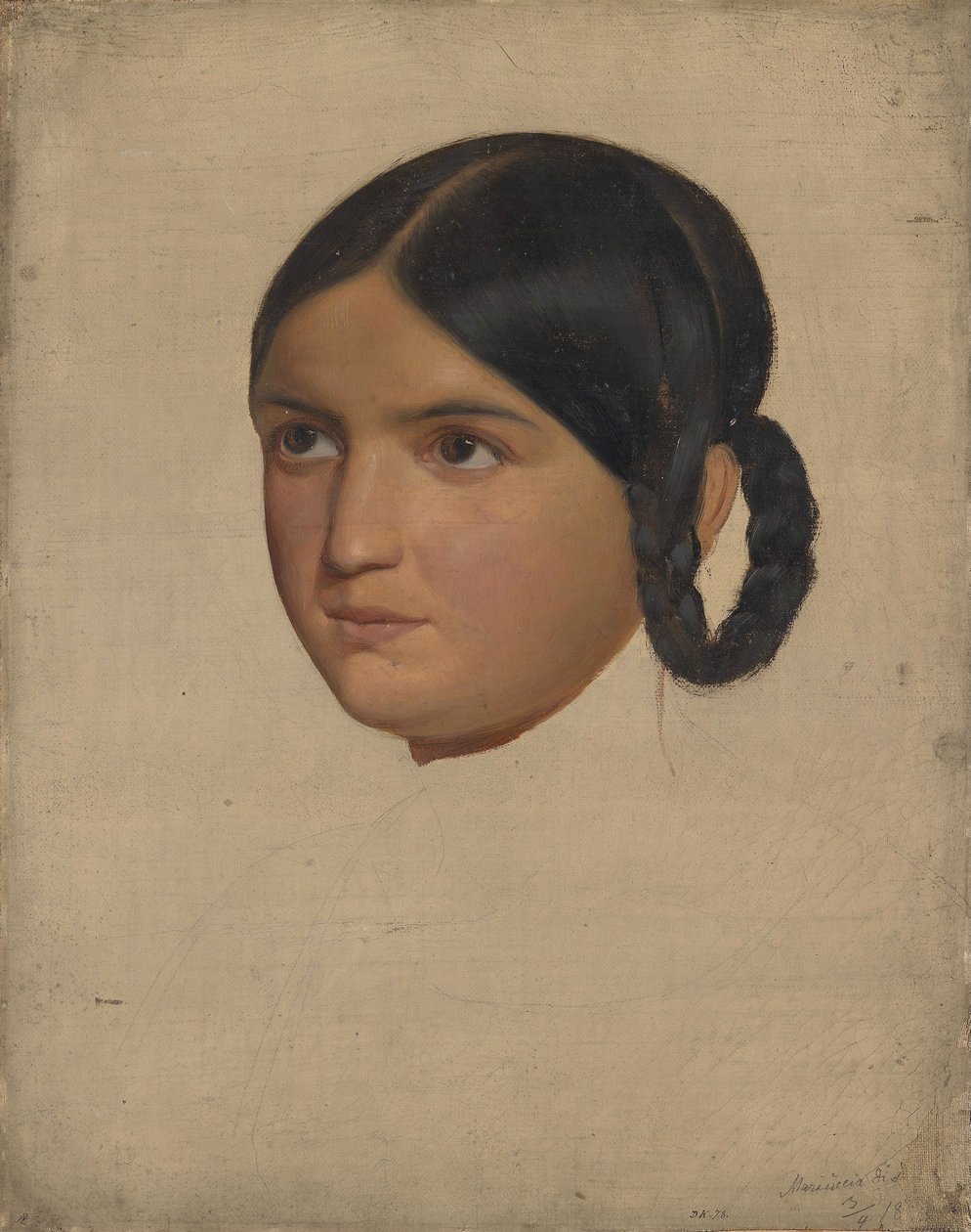 Portrettstudie av Mariuccia av Adolph Tidemand
