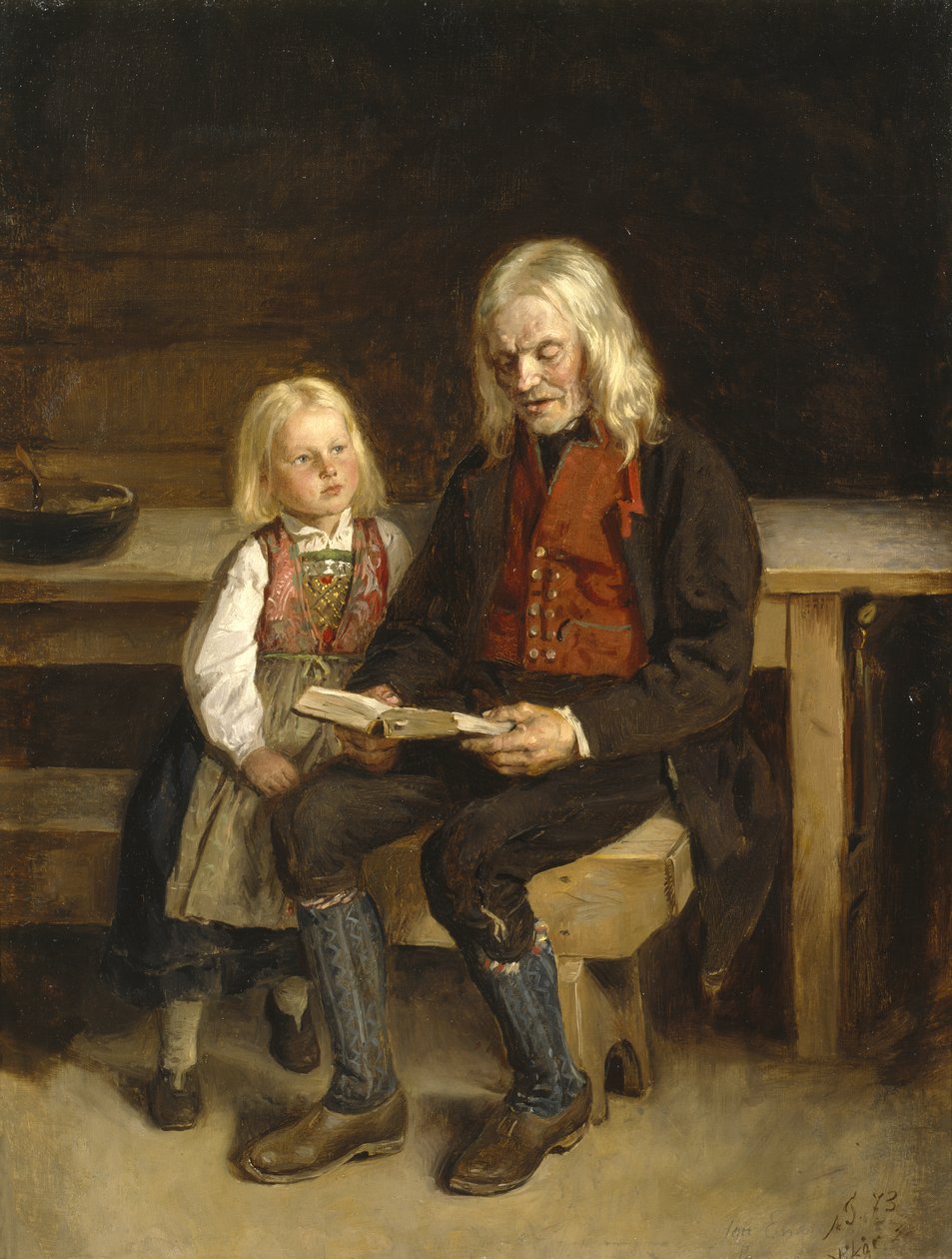 Lørdag kveld bønn av Adolph Tidemand