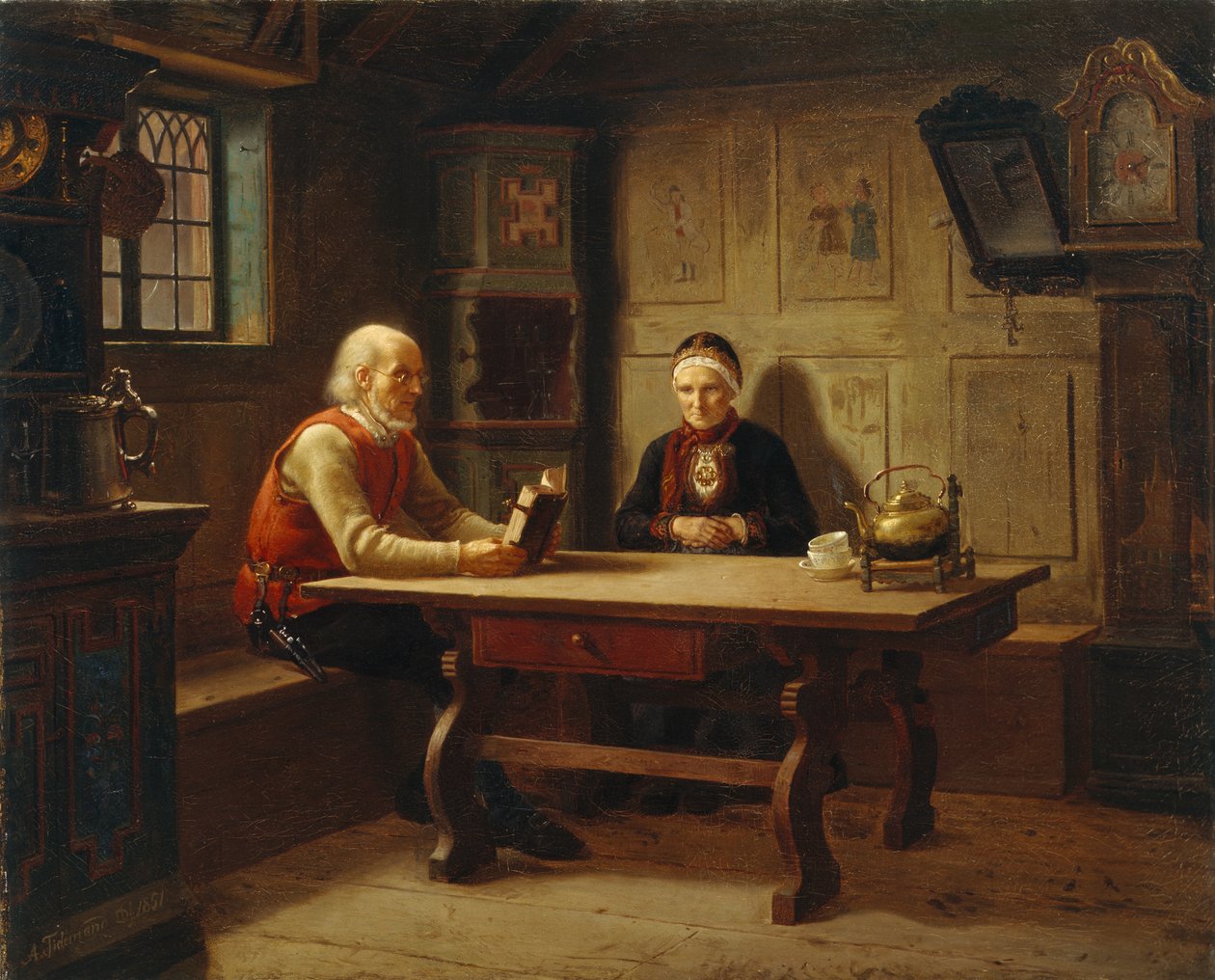 Den ensomme gamle (Husbønner), Gulsvik av Adolph Tidemand