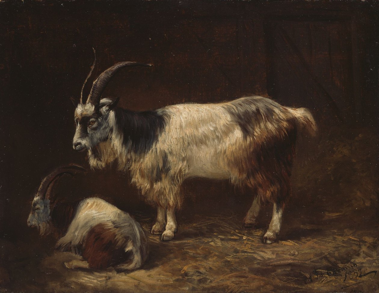 To geiter av Adolph Tidemand