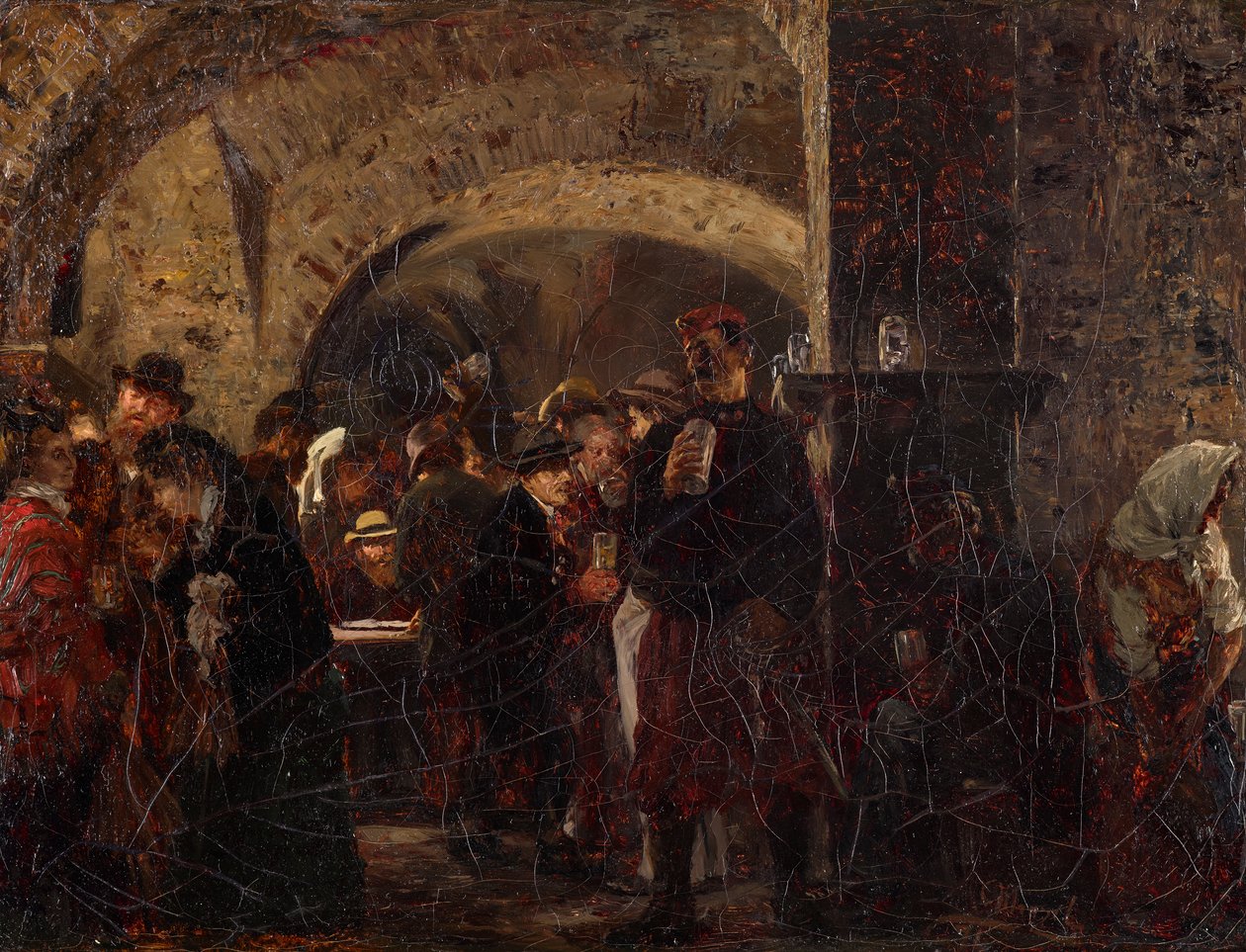 Esterházykeller i Wien av Adolph Menzel