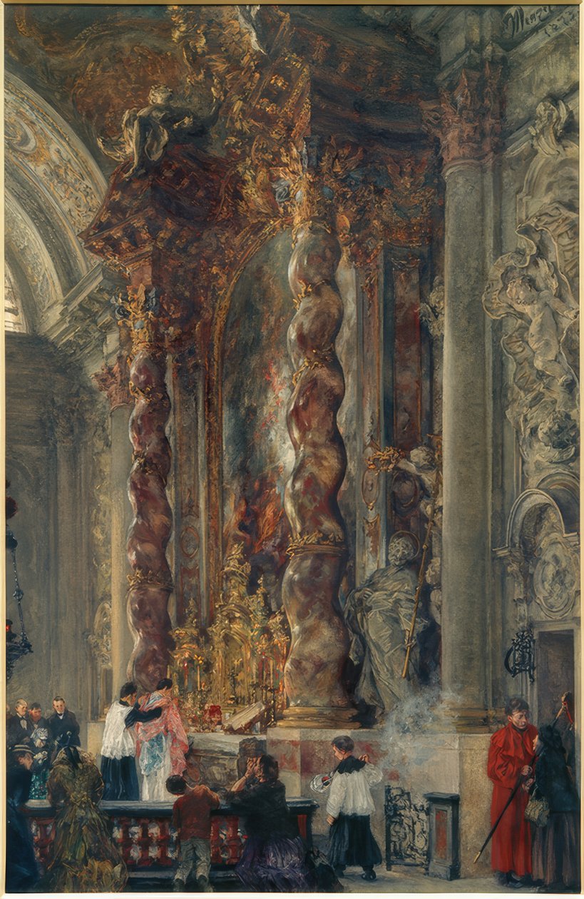 Høyalteret til kvinnenes kollegiale kirke i München av Adolph Menzel