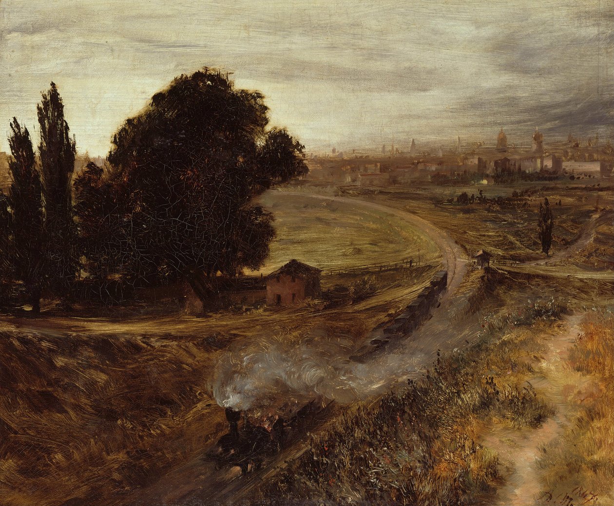 Berlin-Potsdamer Bahn av Adolph Menzel