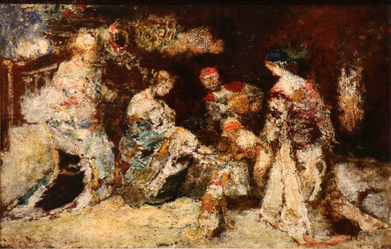 Parkscene. av Adolphe Joseph Thomas Monticelli