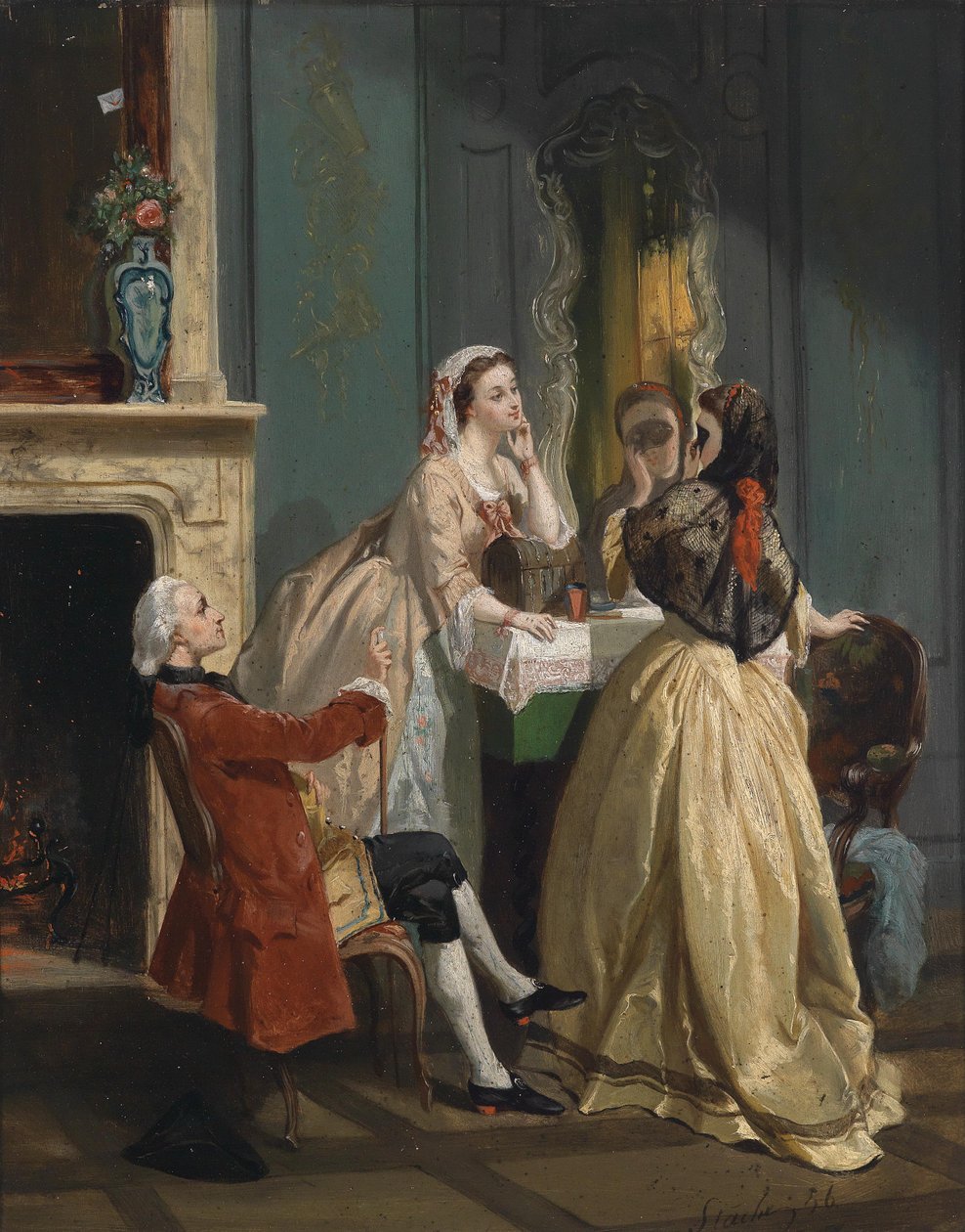 Elegant selskap av Adolphe Stache