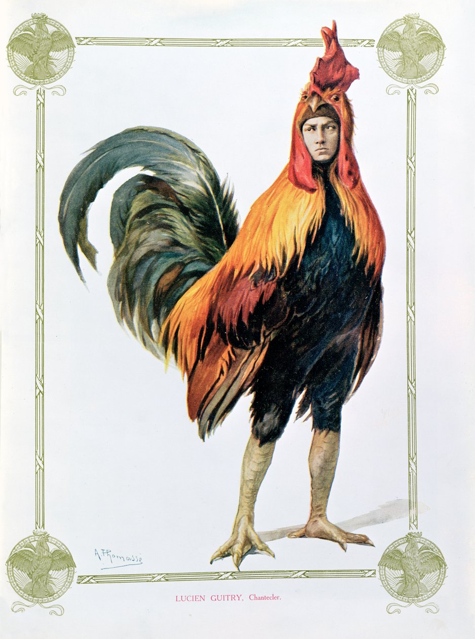 Lucien Guitry (1860-1925) i "Chantecler" av Edmond Rostand (1868-1918) av Adolphe Thomasse