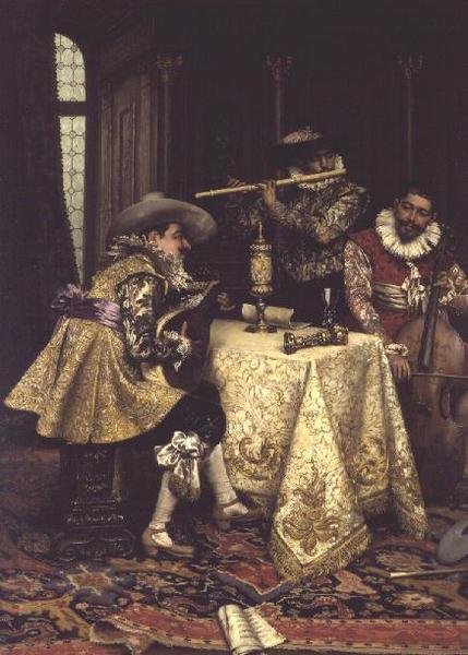 Musikerne av Adolphe Alexandre Lesrel