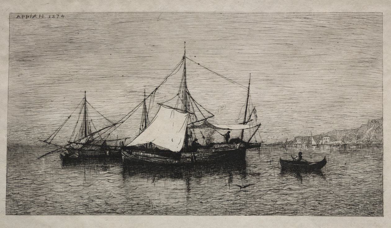 Kabotasjebåter (Italias kyster) av Adolphe Appian