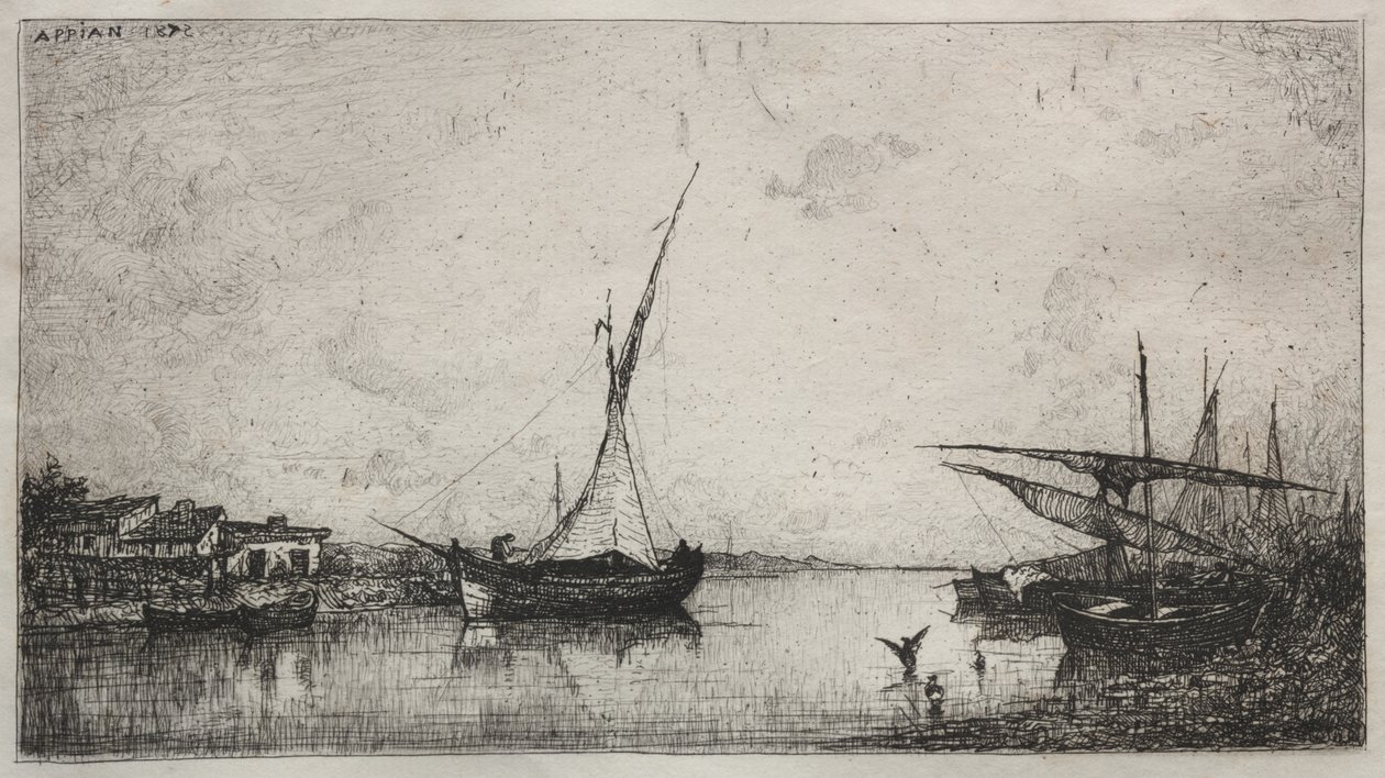 Kanalen ved Martiques av Adolphe Appian