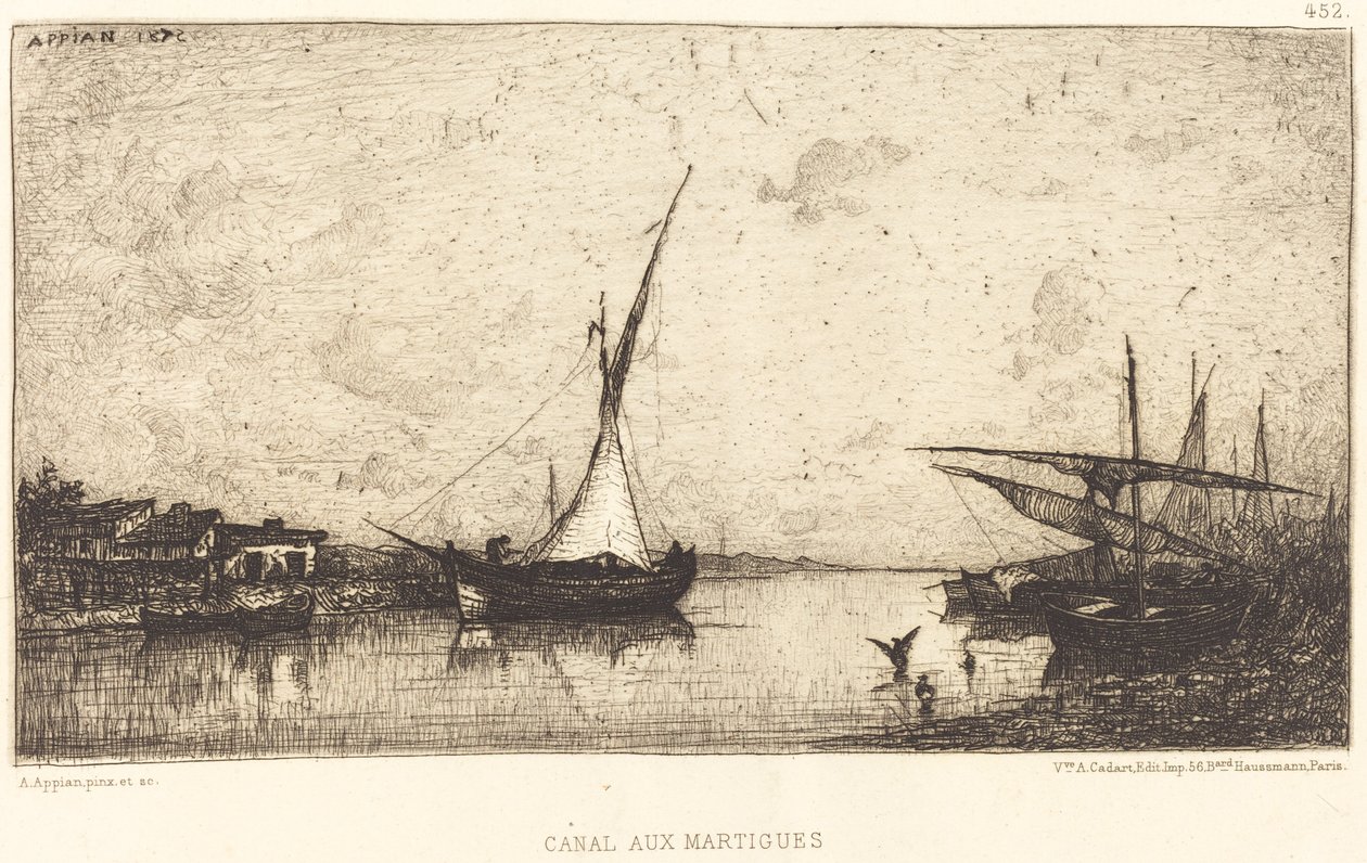 Martigues-kanalen av Adolphe Appian