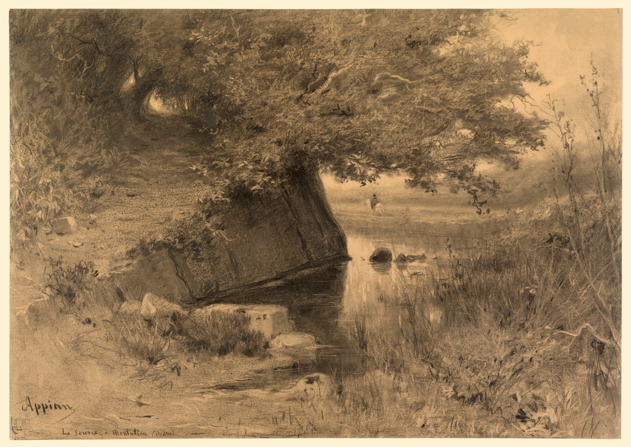 Landskap (La source a Montalieu) av Adolphe Appian