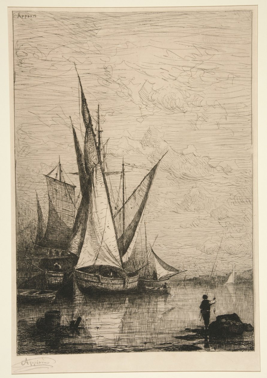 Havnen i Genova av Adolphe Appian