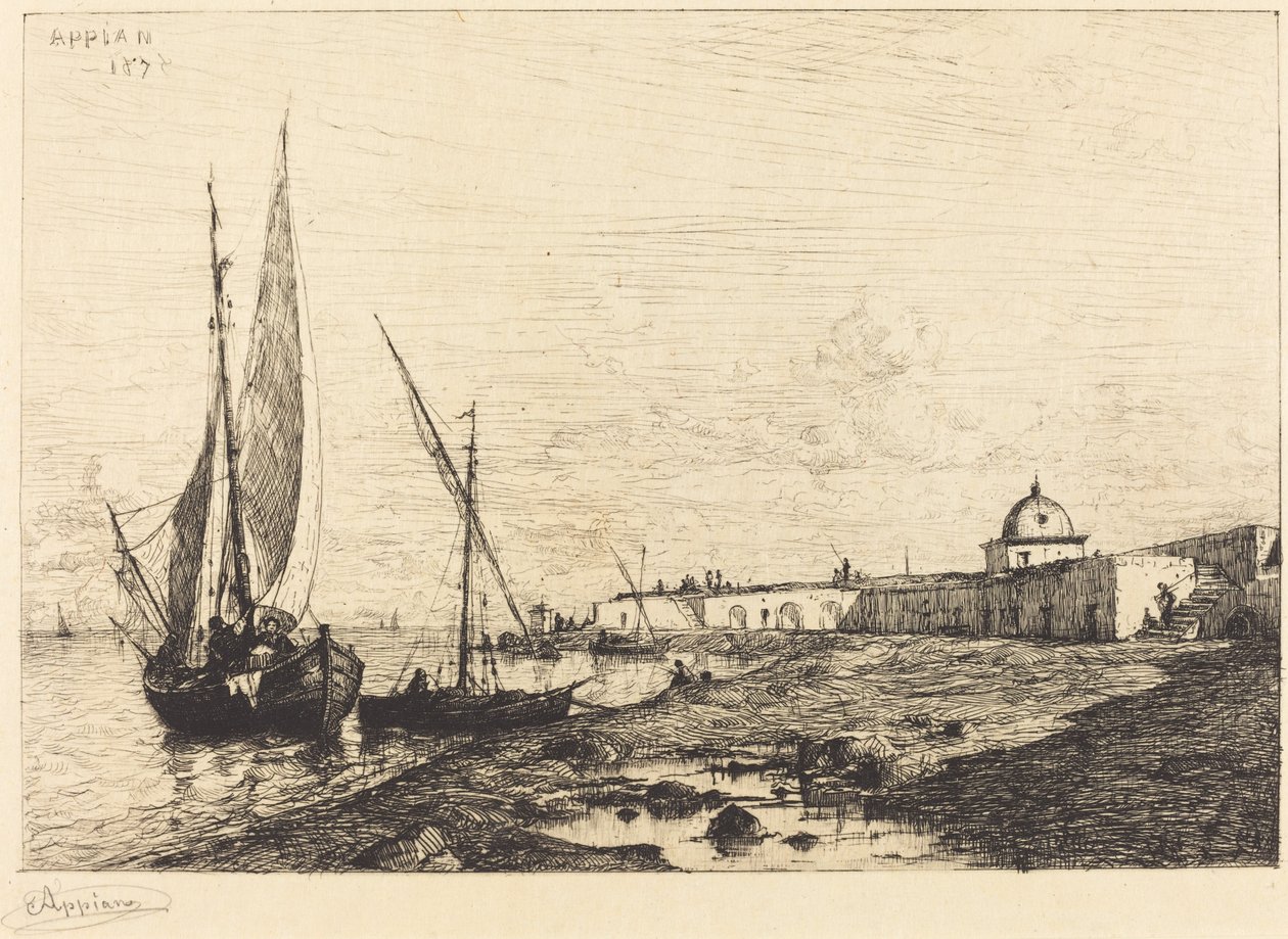 San Remo havn av Adolphe Appian