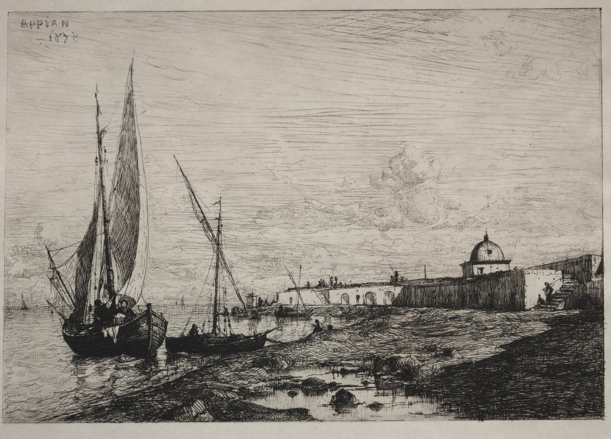 Havnen i San Remo av Adolphe Appian