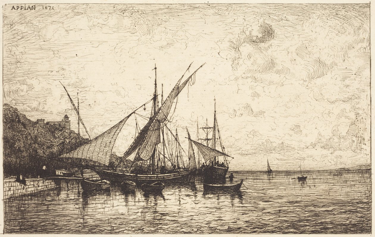 Monacos havn av Adolphe Appian